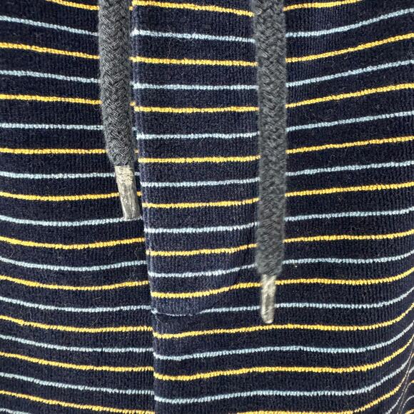 Reiss Mens Velour Casual Shorts Size L Stripe Drawstring Casual Summer Blue - Picture 5 of 7